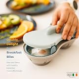 Clove Microwave Egg Poachers 2 Pack BPA Free Dishwasher Safe Egg Cooker with Lid view 7
