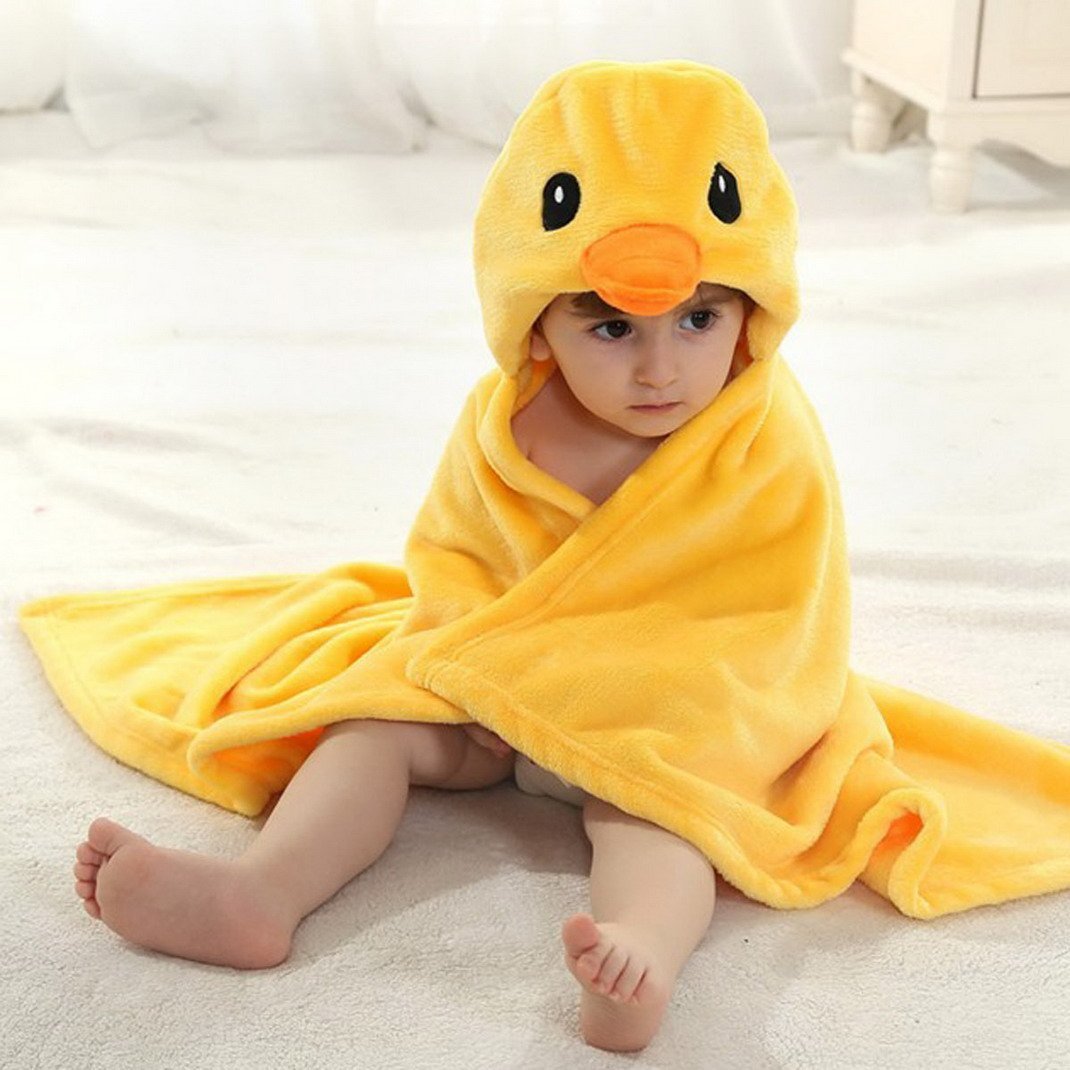 Extra Soft Animal Face Hooded Baby Towel for Infant Toddler Newborn and Kids at Bath Pool and Beach