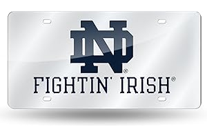 NCAA Silver Laser Cut Auto Tag
