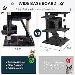 SHA CERLIN 65in Larger Cat Tree Tower Condo for