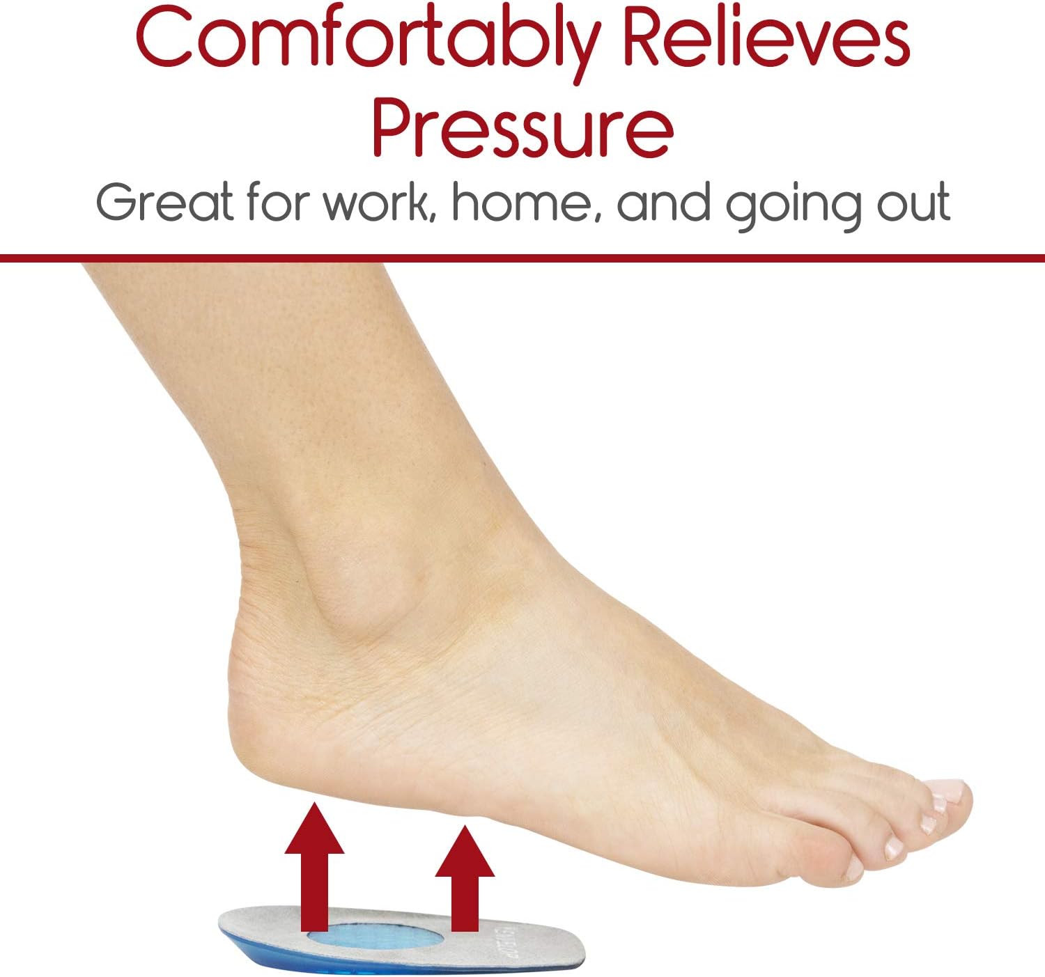 Envelop Gel Heel Cups - Heel Cushion for Women, Men, Bone Spur, Plantar Fasciitis Support - Shoe Inserts Provide Foot Pain Relief for Achilles, Feet Arch, Kids - Shock Absorbing Protector Pad (Large): Health & Personal Care