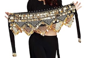 BREEVO Belly Dance Hip Scarf for Women S/M/L/XL