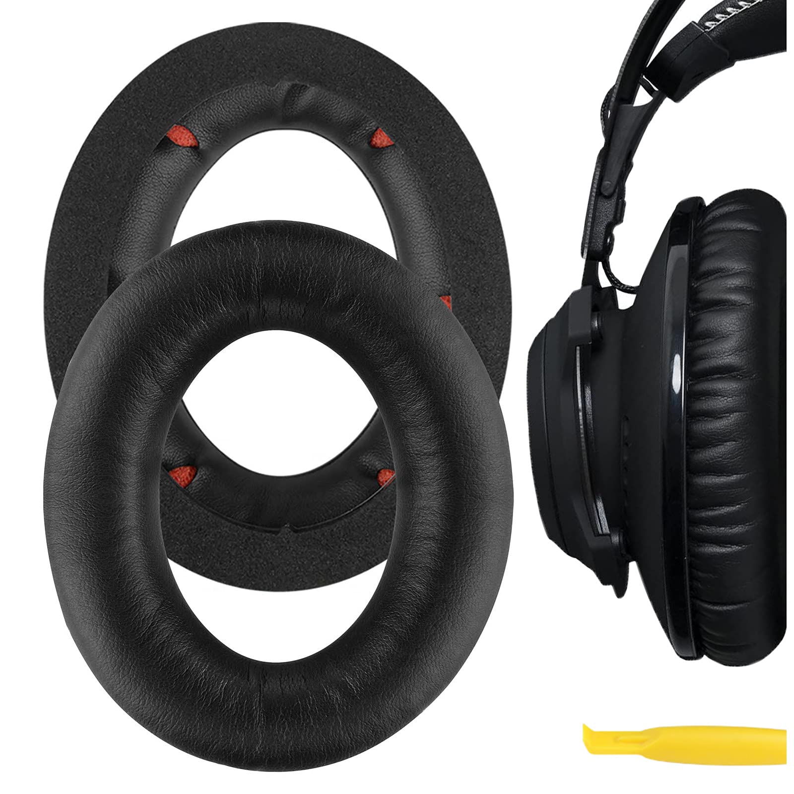 Geekria Replacement Ear Pads for HyperX Cloud Revolver/Revolver S Gaming Headphones Ear Cushions, Repair Parts (Black)