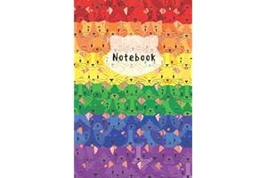 Notebook: Blank White Lined Paper Journal | Cute Kawaii Rainbow Cats LGBT Pride Flag | for Teens, Adults, Cat Lovers, LGBTQ+, Allies