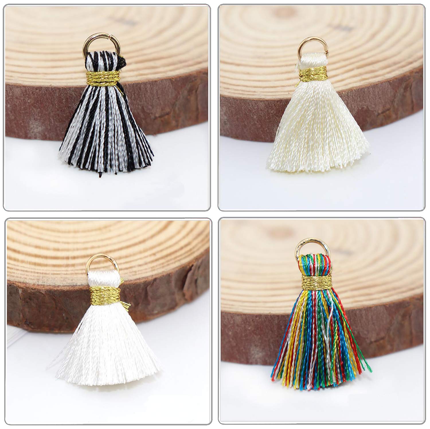 2 cm Weiche Handgemachte Seidenseide Mini Quaste Ohrring