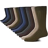 Van Heusen Mens Dress Socks - 14 Pack Soft Stretch Moisture Wicking Crew Socks for Men for Everyday Office Work Wear
