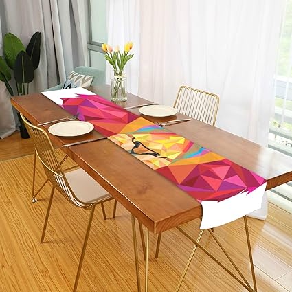 Camino de mesa de granja para el hogar, cocina, mesa de comedor, mesa