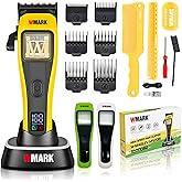 WMARK Hair Clippers for Men Professional Barber Clippers for Hair Cutting Kit Cordless Hair Clippers Maglev Vector Motor 10000RPM, LED Display, DLC Fade Blades, USB-C Rechargeable NG-X1 Plus
