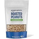 Amazon Grocery, Roasted Peanuts, Roasted &amp; Unsalted, 16 Oz