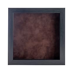 20x20 Shadow Box Frame Charcoal Gray Wood | with a