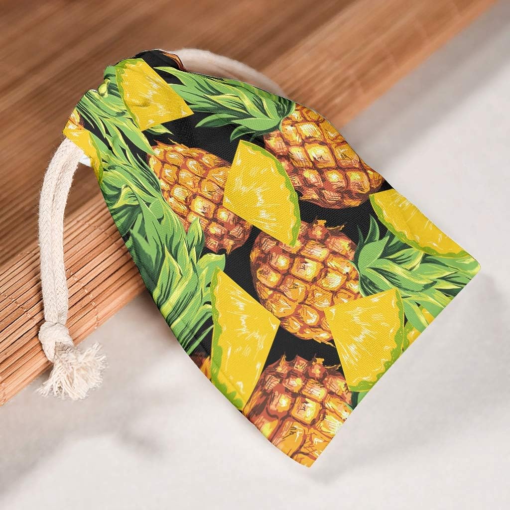 WANerryzy Pineapple Fruit Pouch Bags Print Sachets Bag for Little Gifts Pack of 6