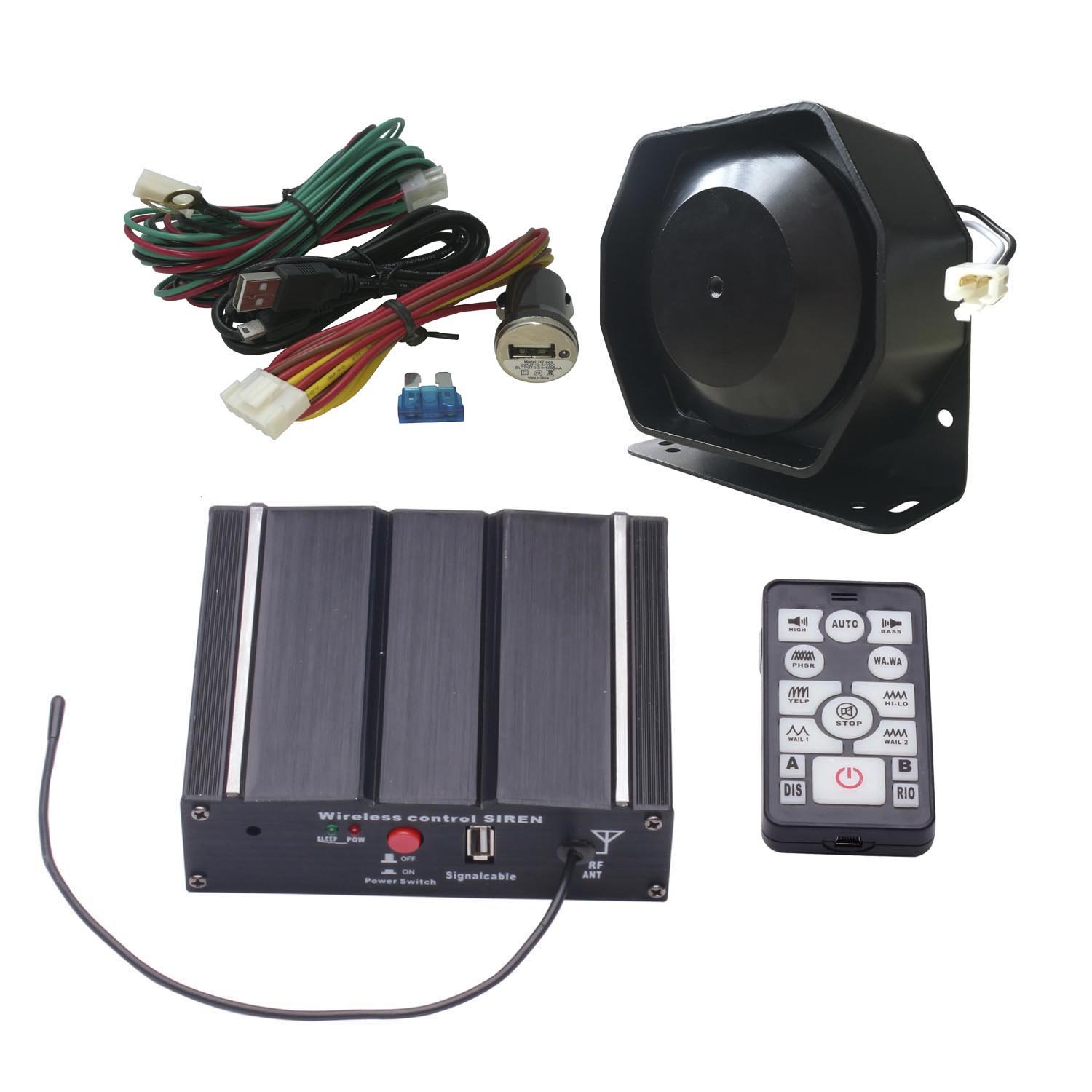 As Police Siren Bundle As7100 Series 100 Watt 12vdc With Main Siren Box Speaker Remote Control Pa System To Broadcast Fit For Police Car Ambulance Fire Engineer Vehicles Etc As7100e Spk0041 Buy Online In
