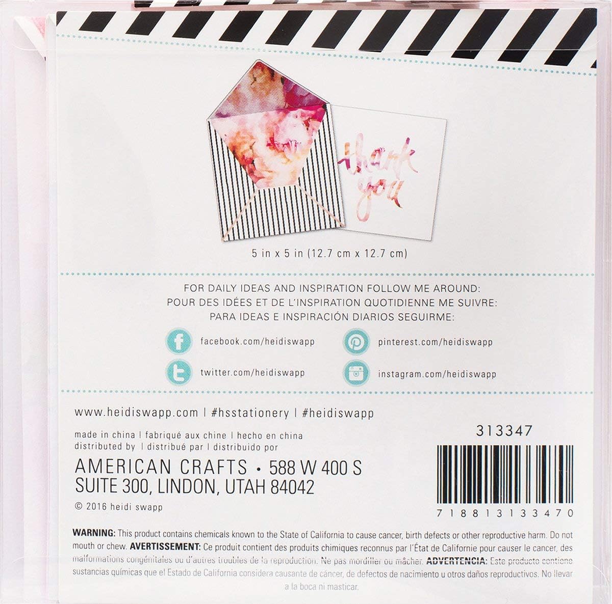 Heidi Swapp Stationery Square Liner - Floral