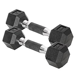 Dumbbell Hex - Rubber Grip - 5lbs - Pair