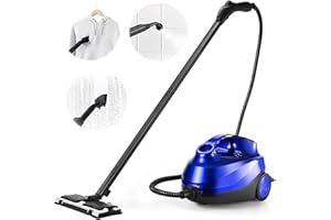 ARLIME Steam Cleaner, Heavy Duty Household Steamer w/ 19 Accessories, 1.5L Tank & 13ft Power Cord, Multipurpose Chemical-Free Household Steam Cleaner for Home, Carpet, Upholstery, Cars, Floors, Blue