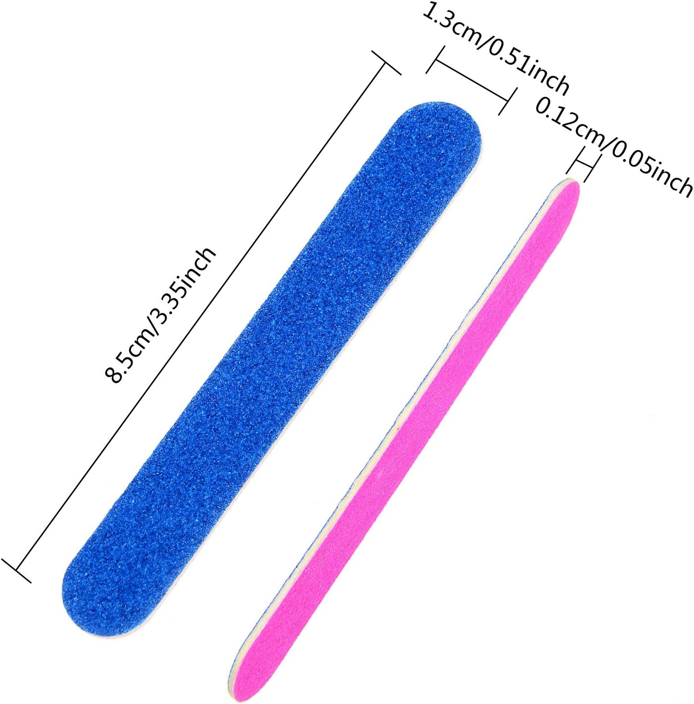 100 Pieces Emery Boards for Nails Disposable Nail Files Double Sided