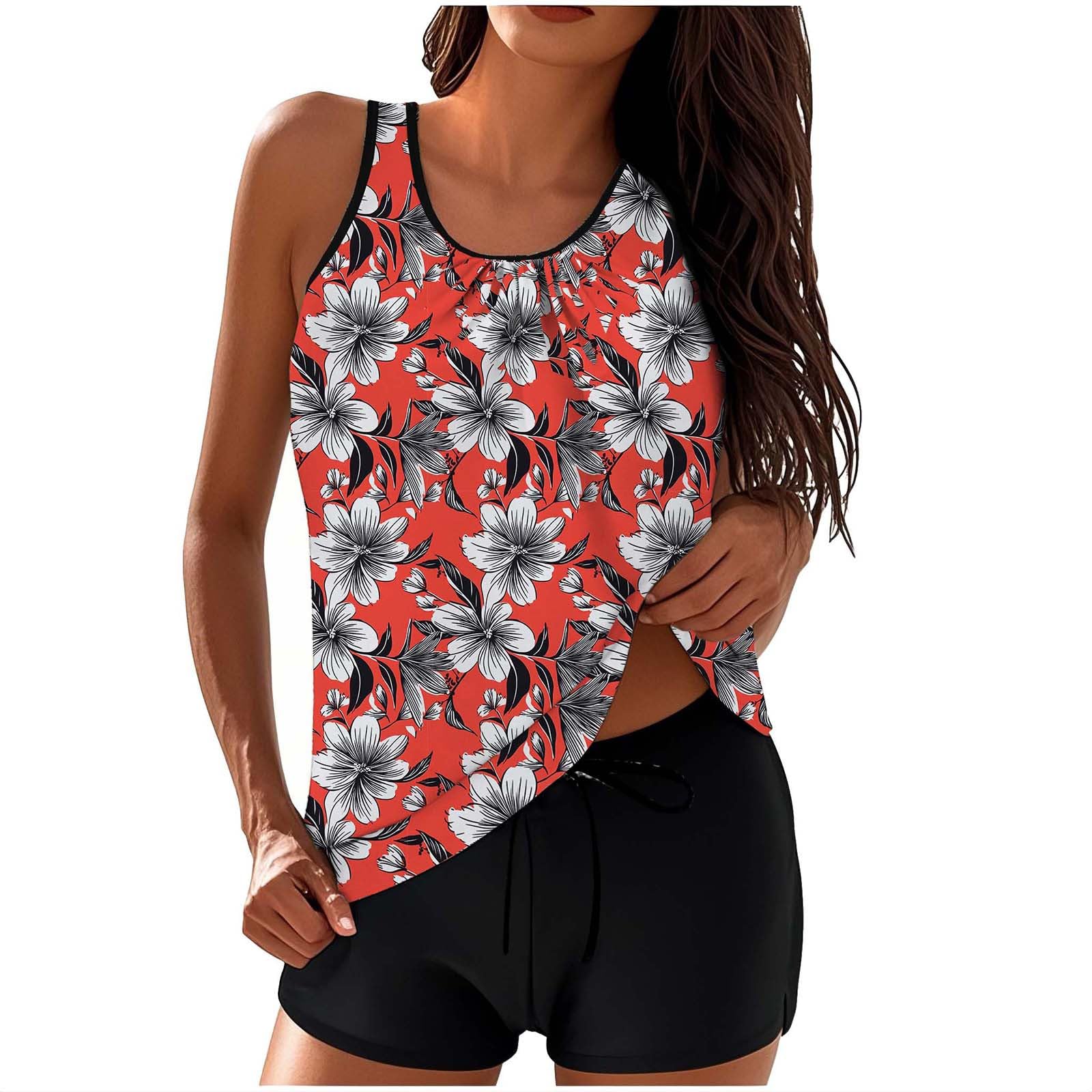 Tankini Swimsuits for Women Tummy Control Blouson