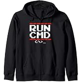 RUN CMD Programmierer Zip Hoodie