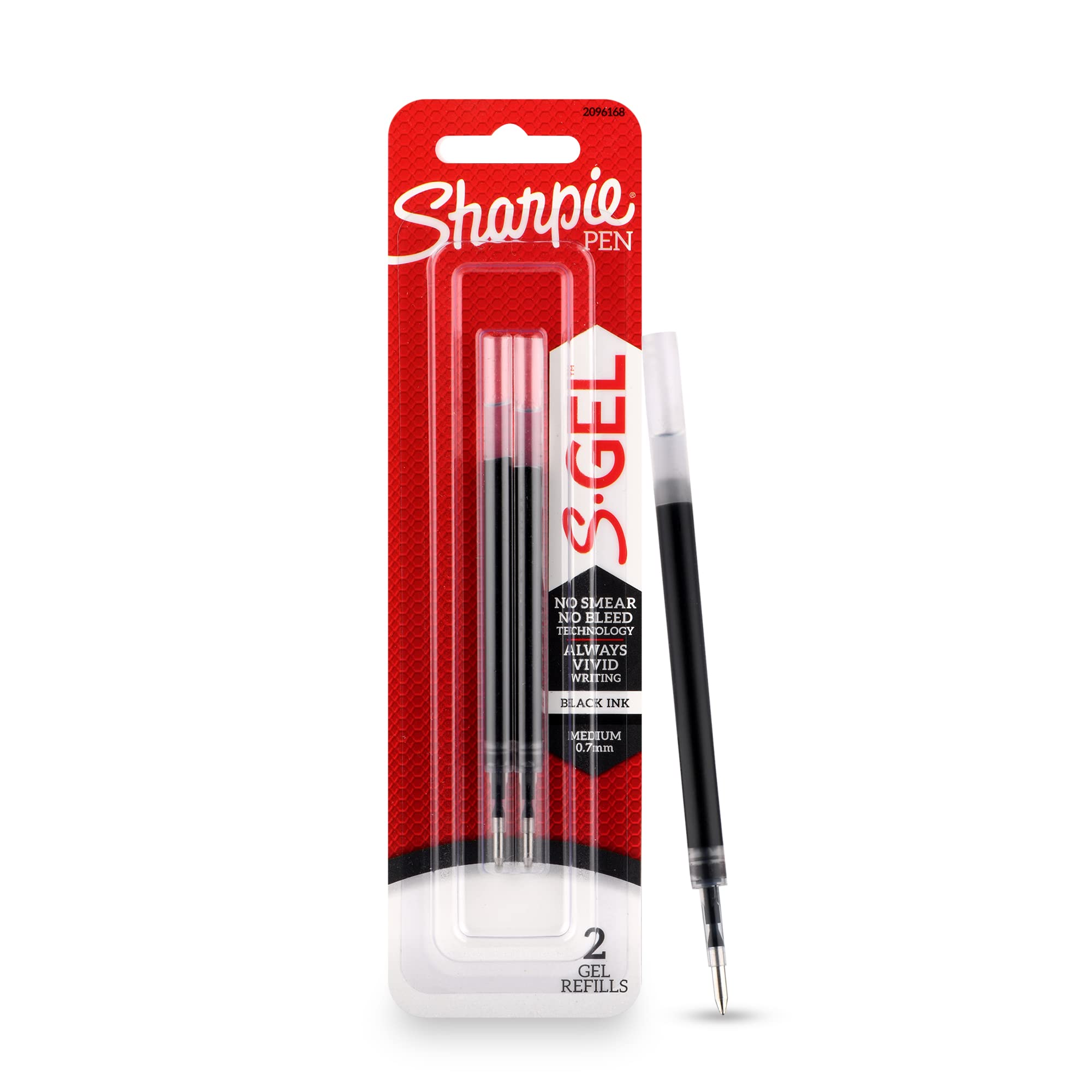 SHARPIE Black Colour Gel Pen Set for Students| Water Proof ink for Smooth & Comfortable Writing Experience| Office Stationery | Refill 0.7mm |Pack of 2