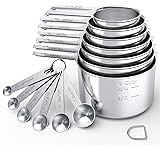 TILUCK Measuring Cups and Spoons Set, Stainless