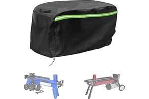 Electric Log Splitter Cover 5 6.5 7 Ton Small 420D Waterproof Oxford Cloth Night Reflective Strip Safety 39.4L×13.7W×19.7H Ga