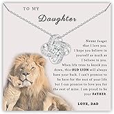 Smilebelle Daughter Gifts from Mom, to My Daughter Necklace from Dad as Valentines Day Gifts for Daughter, Crown Necklace to Me from Mom for Graduation, Queen Jewelry from Father to Me as Birthday Jewelry