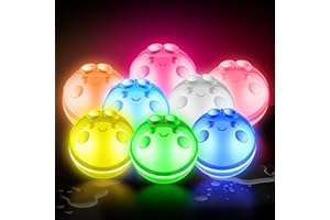 MAKE KIDS SMILE BUBBLE FUN 8Pcs Light Up Reusable Water Balloons for Kids & Adults, Self Sealing Magnetic Water Balls, Silicone Water Bombs with Mesh Bag, Splash Water Ball for Summer Outdoor Pool Beach Activities
