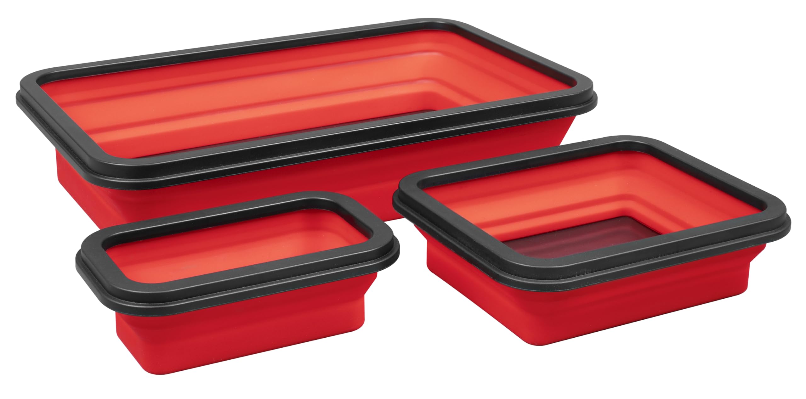 Sealey - Collapsible Magnetic Parts Tray - Set of 3 - APCMTS