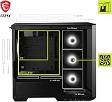 MSI MAG PANO M100R PZ Micro-ATX PC Case ARGB 4x120mm Hub GPU Stand view 5