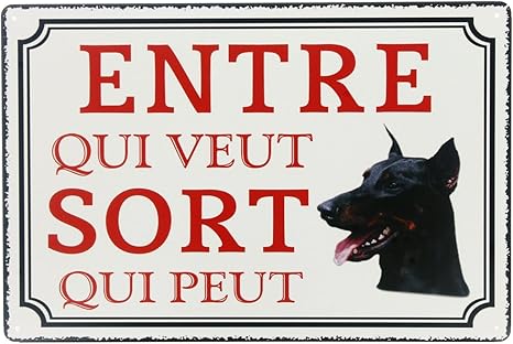 Téléchargement gratuit Images Promobo Plaque Mural Panneau En Metal Chien Attention Danger le plus cool par