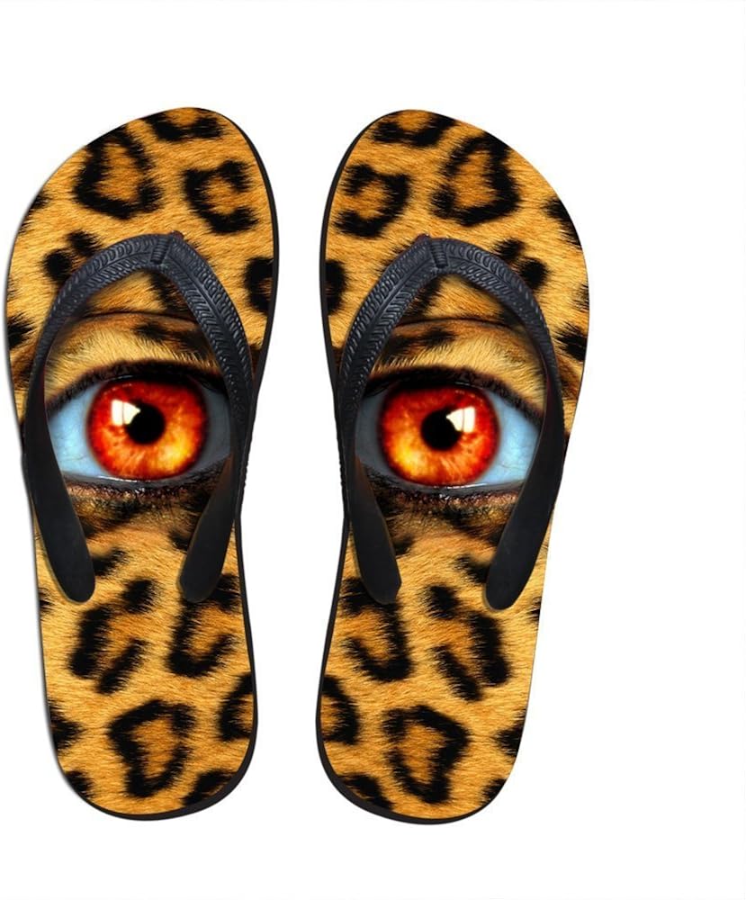 leopard skin flip flops