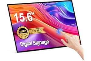 GENERIC AYSTekMann 15.6'' Indoor Interactive LCD Digital Signage Display Commercial Advertising Kiosk Smart Video Media Player Ultra Thin 5G WiFi All in One Android Capacitive Touch Screen