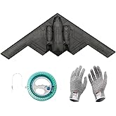 EWCEFIC Big Kite, B2 Bomber Model Kites,1:26Perfect Remake, A Kite of Choice for Adults and Military hobbyists、Equipped with 300 metres /984 Foot String Plate and a Pair of Cut-Resistant Gloves