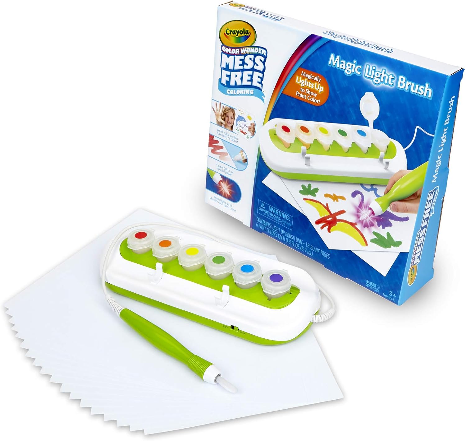 Crayola Color Wonder Mess Free Magic Light Brush 2.0 Paint Set, Gift for Kids Age 3+: Toys & Games