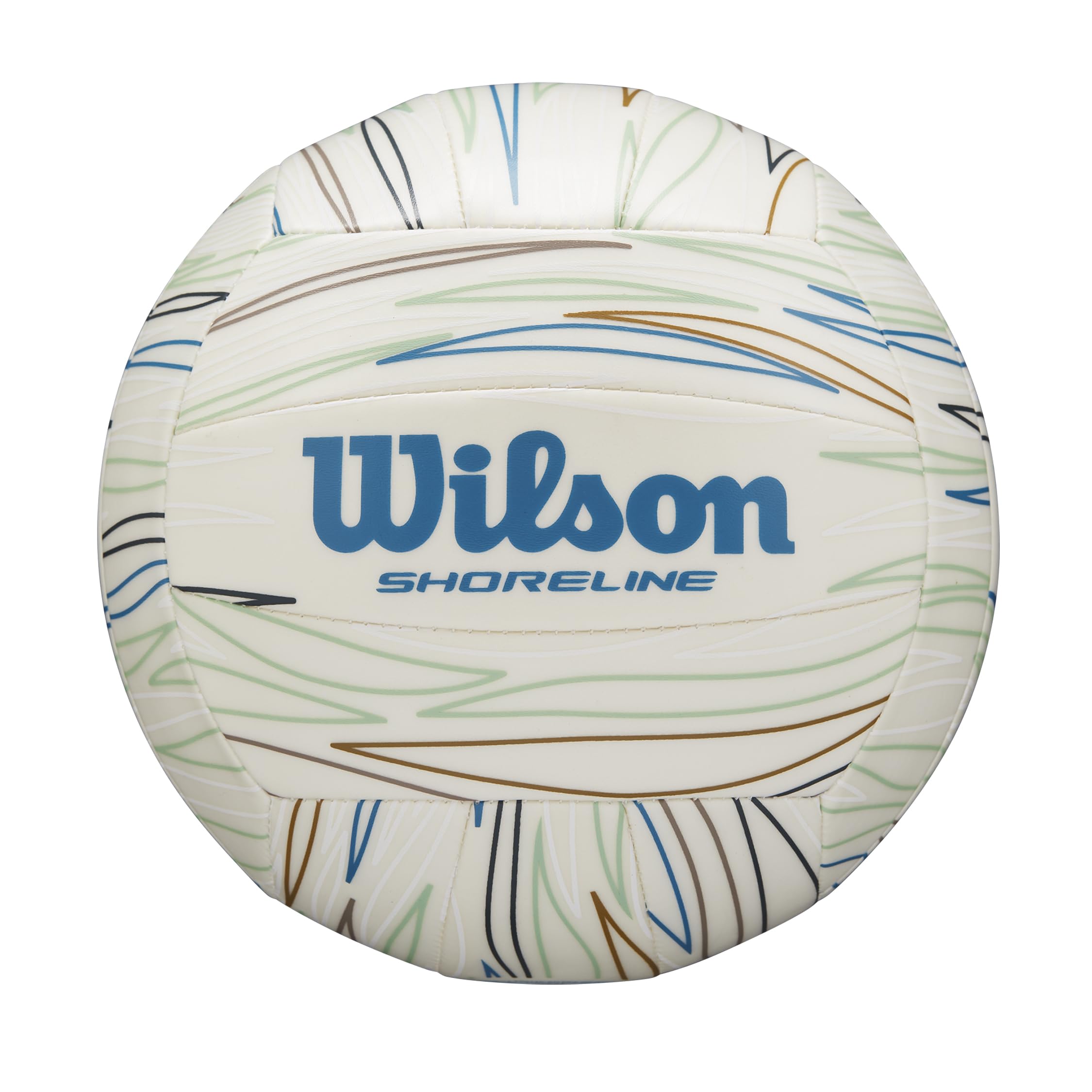 Wilson Volleyball SHORELINE Eco, Gen Green, Insert with organic based sugarcane EVA, Outdoor, Beach volleyball, White/blue