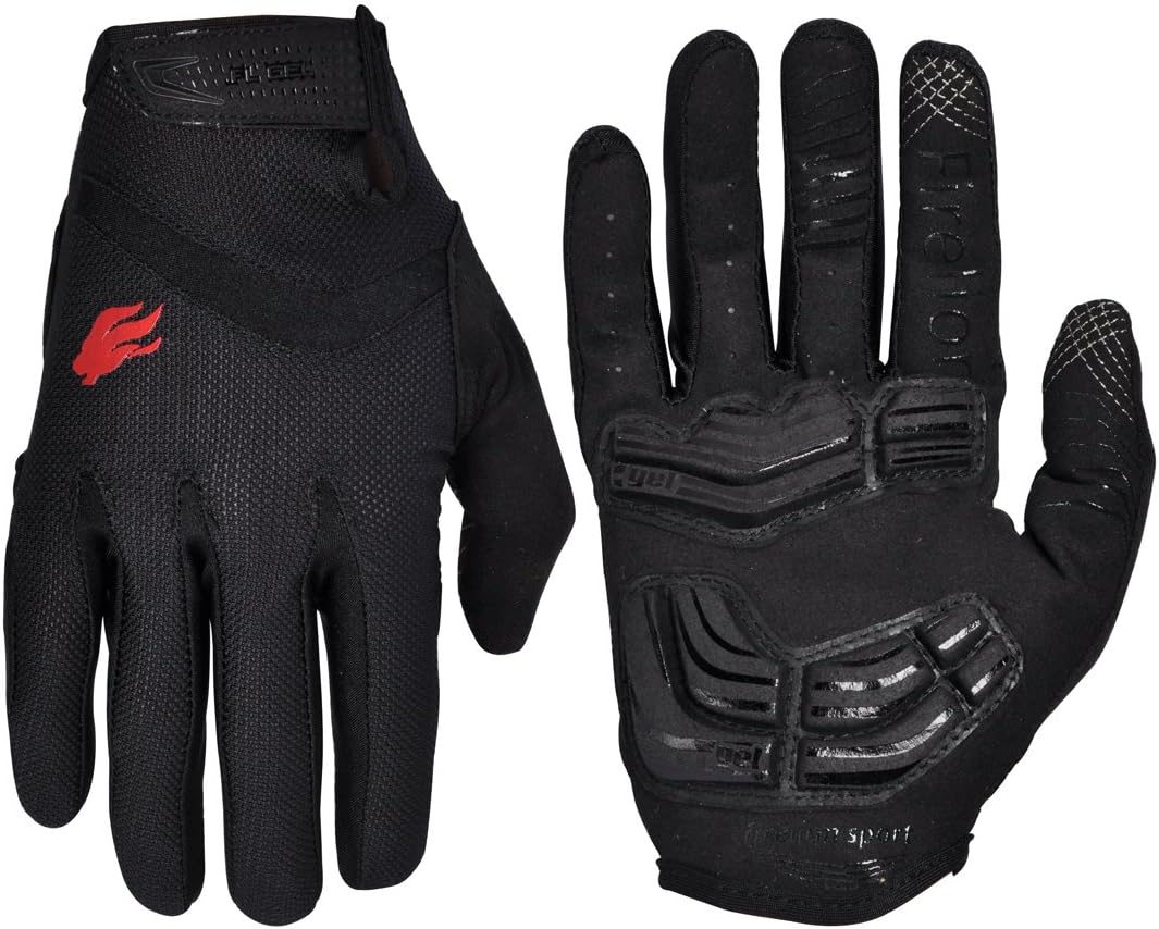FIRELION Cycling Gloves Bike Bicycle Gloves - Breathable Gel Pad Shock-Absorbing Anti-Slip - MTB DH Road Touch Recognition Full Finger Gloves for Men/Women