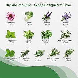 Organo Republic 25 Medicinal & Tea Herb Seeds