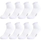 Boys Socks Girls Cushioned Athletic Socks Cotton Mesh Quarter Sock Youth Sport Ankle Sock 4/8 Pairs