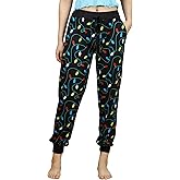DANAZANA Christmas Ugly Pants for Women Drawstring Xmas Pajamas Bottoms with Pocket S-XL