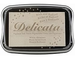 Tsukineko Delicata White Shimmer Metallic Pigment