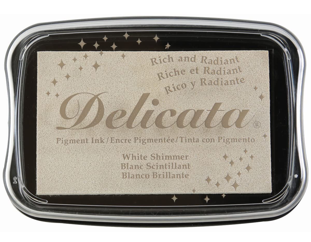 Tsukineko Delicata White Shimmer Metallic Pigment