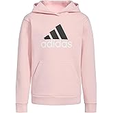 adidas girls Long Sleeve Graphic Fleece Hooded Pullover