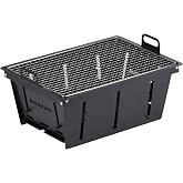 BLACKDOG Charcoal Grills for IGT Table, Folding Carbon Steel Insert Grill | Portable Barbecue Grill, IGT Accessories Modular Camp Kitchen System for Outdoor Patio Hiking