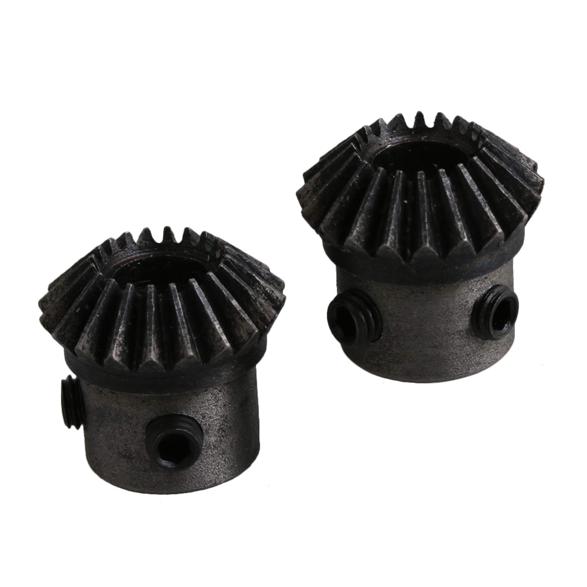 CNBTR 2pcs Mechanical Bevel Gear 8mm Hole Diameter 1 Module 20 Teeth with M5 Screws