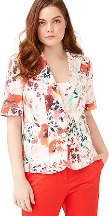 short sleeve plus size blazer