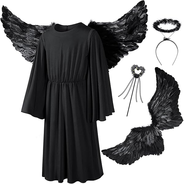 Amazon.com: Cutecrop 4 Pcs Angel Costume Set Include Angel Feather