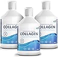 Swedish Nutra - Liquid Marine Collagen 10,000mg - 3 Packs of 500ml I Hydrolyzed Collagen Peptides (Type I & III) I Hyaluronic Acid, Biotin, Vitamin C - 60 Day Supply