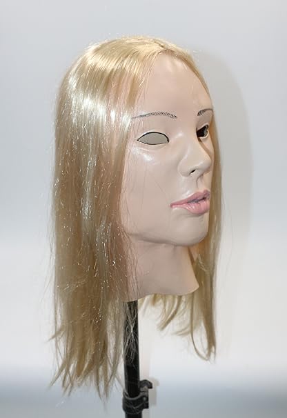 Hengyutoy mask Sexy Frauenmaske mit Blonder Perücke für Karneval