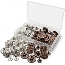 20mm Replacement Jean Buttons 12 Sets Combo Copper Tack Buttons