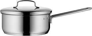 WMF Mini Stielkasserolle, 16 cm, klein, Metalldeckel, Kochtopf 1,2l, kleiner Topf für Singlehaushalt, Cromargan Edelstahl poliert, Induktion, stapelbar, ideal für kleine Portionen